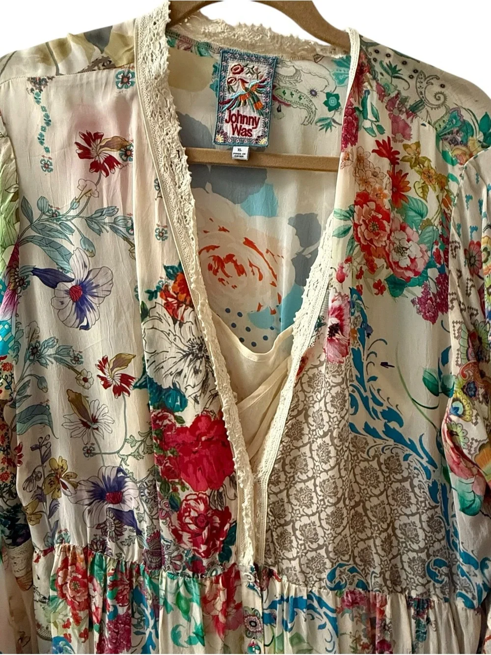 Johnny Was Milana Floral Tiered Maxi Dress - Picture 3 of 6